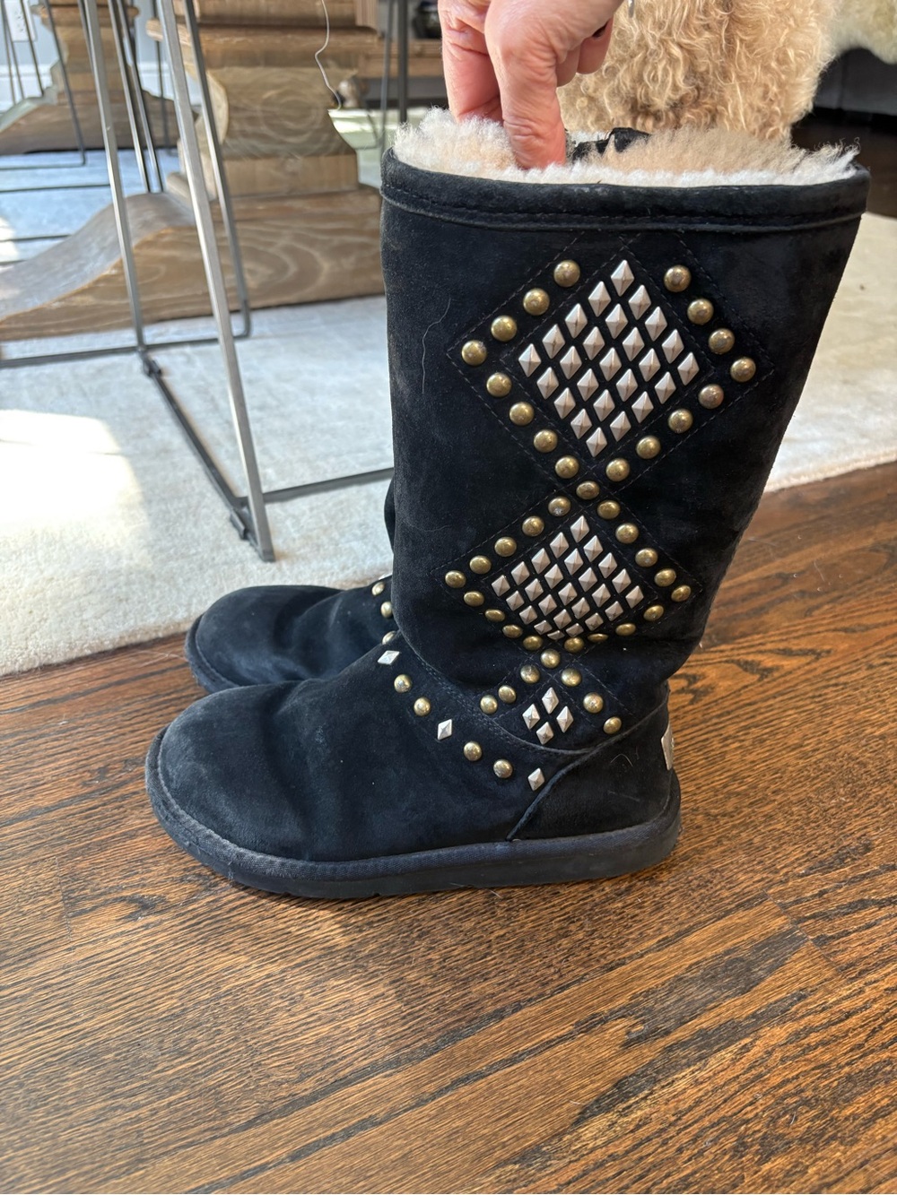 UGG Avondale 3330 black studded suede boots - Picture 2 of 10